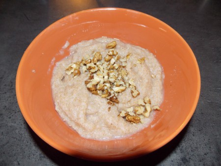Rýžová kaše s vlašskými ořechy
